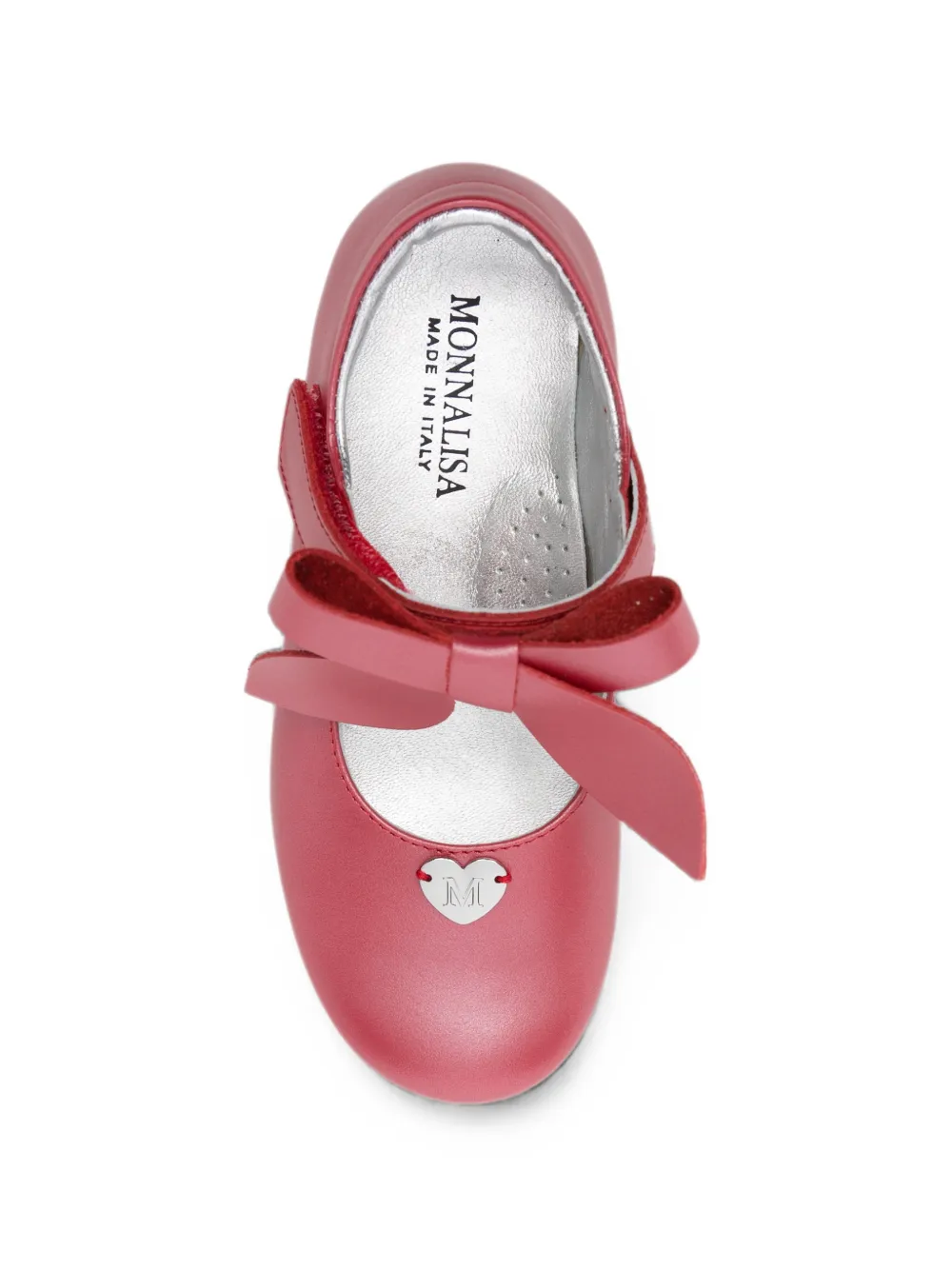 Monnalisa bow-detail touch-strap ballet flats Rood