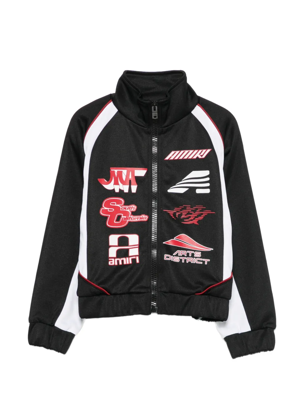 AMIRI KIDS logo-print panelled jacket - Nero