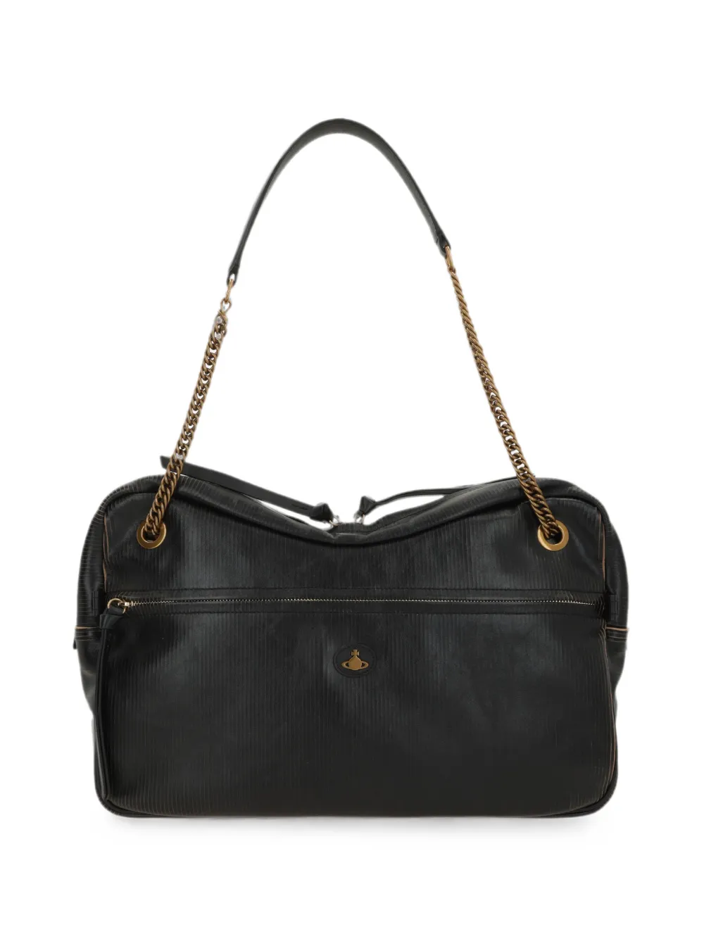 Vivienne Westwood large Dolce logo-plaque shoulder bag - Nero