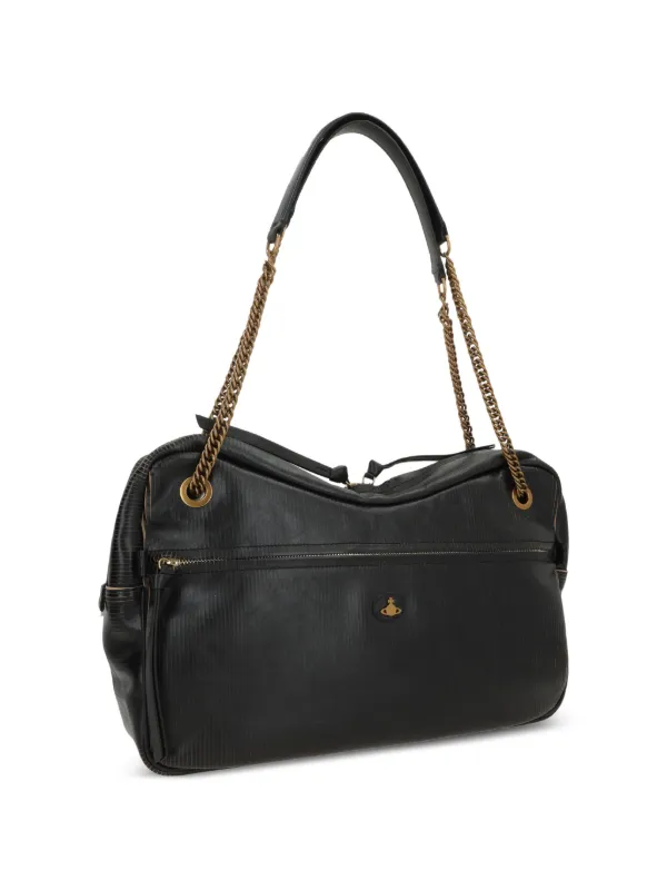 Vivienne Westwood Dolce ロゴプレート ショルダーバッグ L | ブラック