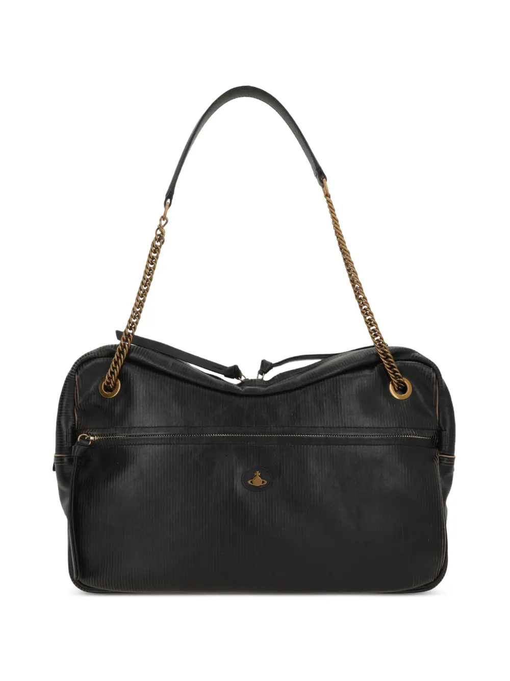 Vivienne Westwood large Dolce logo-plaque shoulder bag - Nero