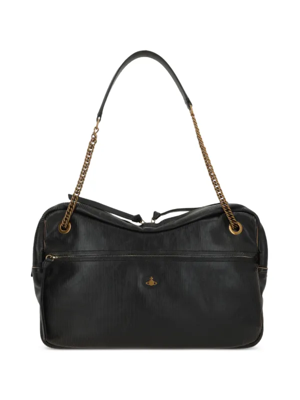Vivienne Westwood Dolce ロゴプレート ショルダーバッグ L | ブラック