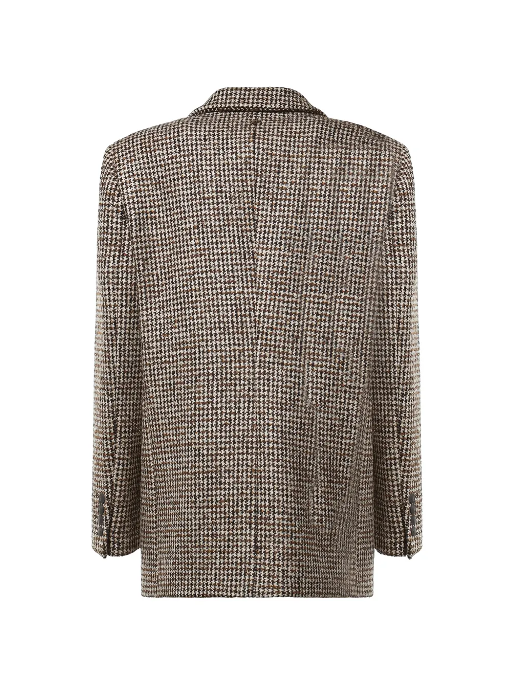 DONDUP Jack met dubbele rij knopenen pied-de-poule print Bruin
