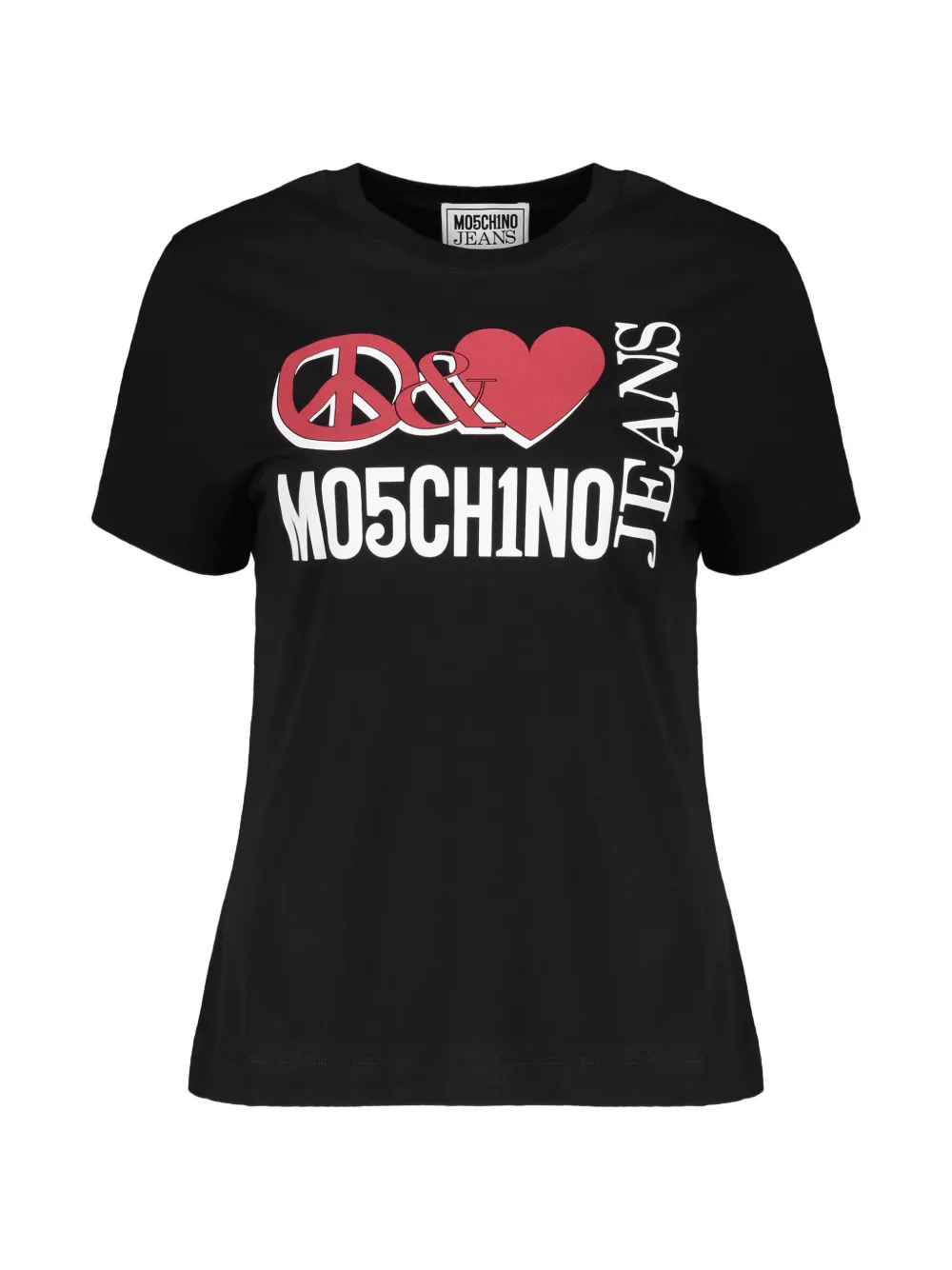 Moschino logo-print fitted T-shirt - Nero