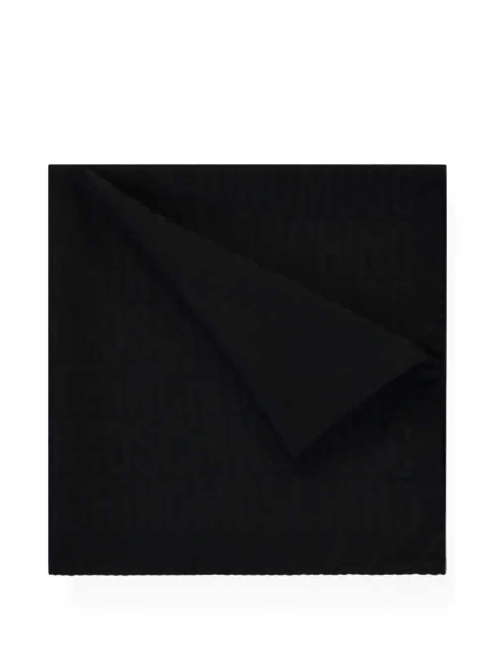 Moschino logo-print silk scarf - Nero