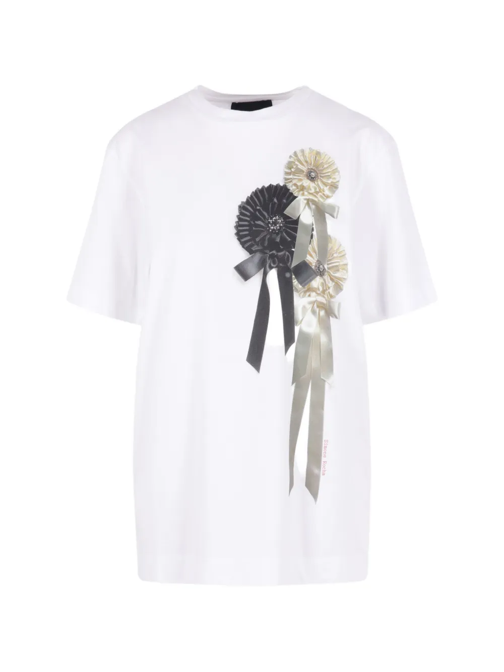 Simone Rocha graphic-print cotton T-shirt - Bianco