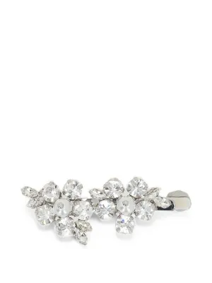 Miu Miu ビジュー ロゴ ヘアクリップ | シルバートーン | FARFETCH JP