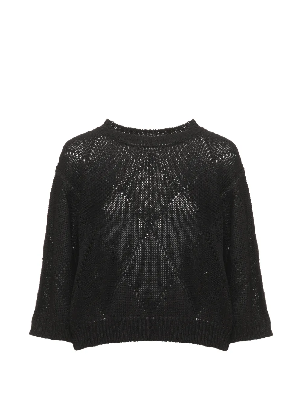 Peserico sequin-embellished open-knit sweater - Schwarz
