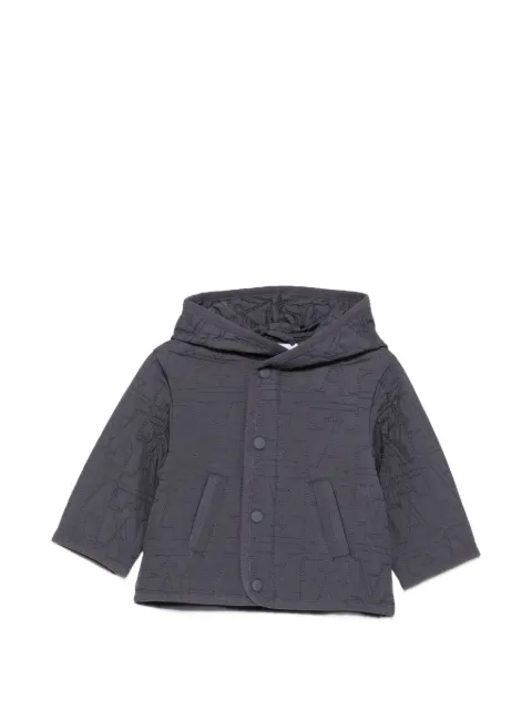 Emporio Armani Kids logo-quilted hooded jacket