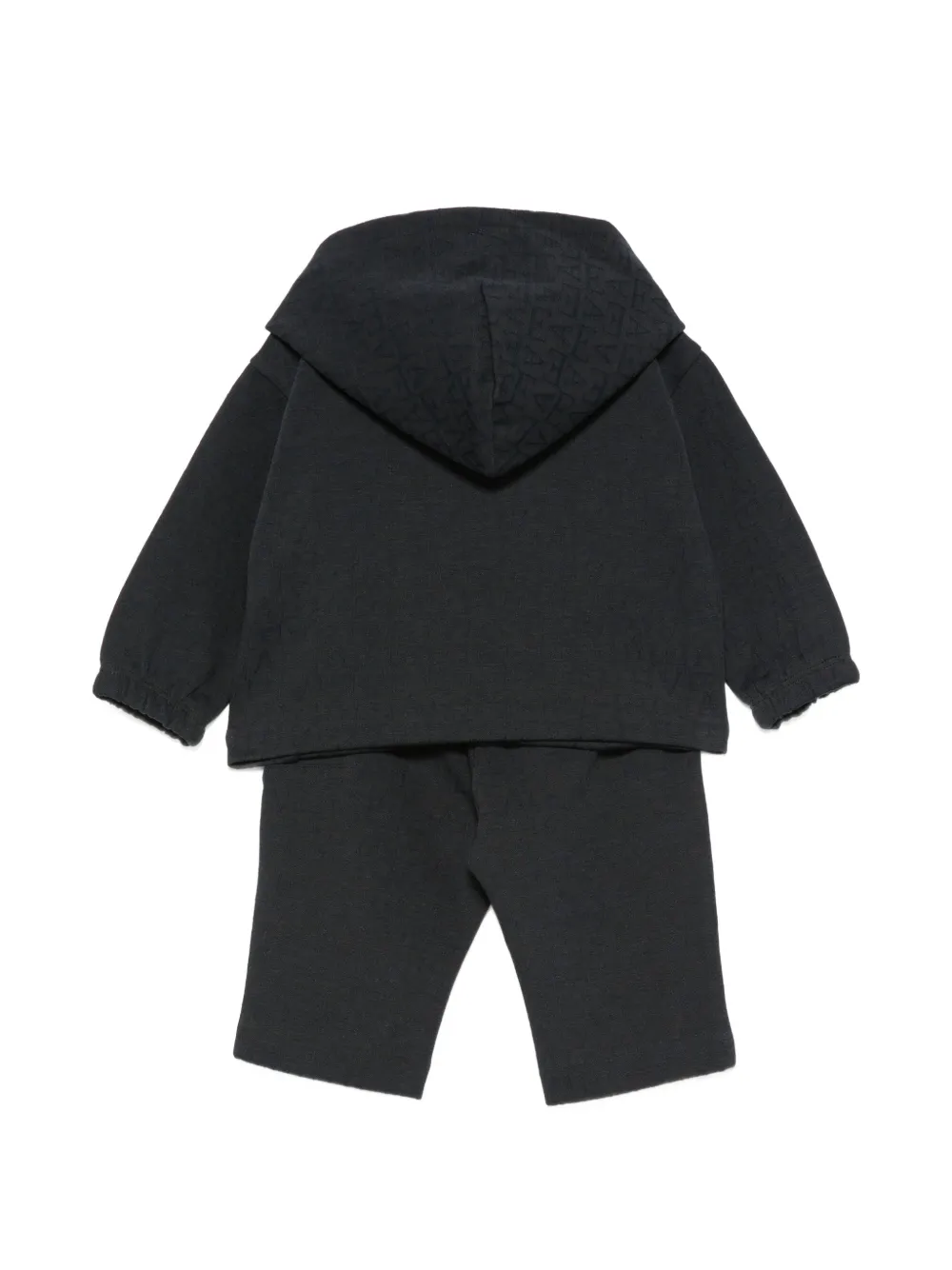 Emporio Armani Kids Trainingspak met logo-patroon en rits Blauw