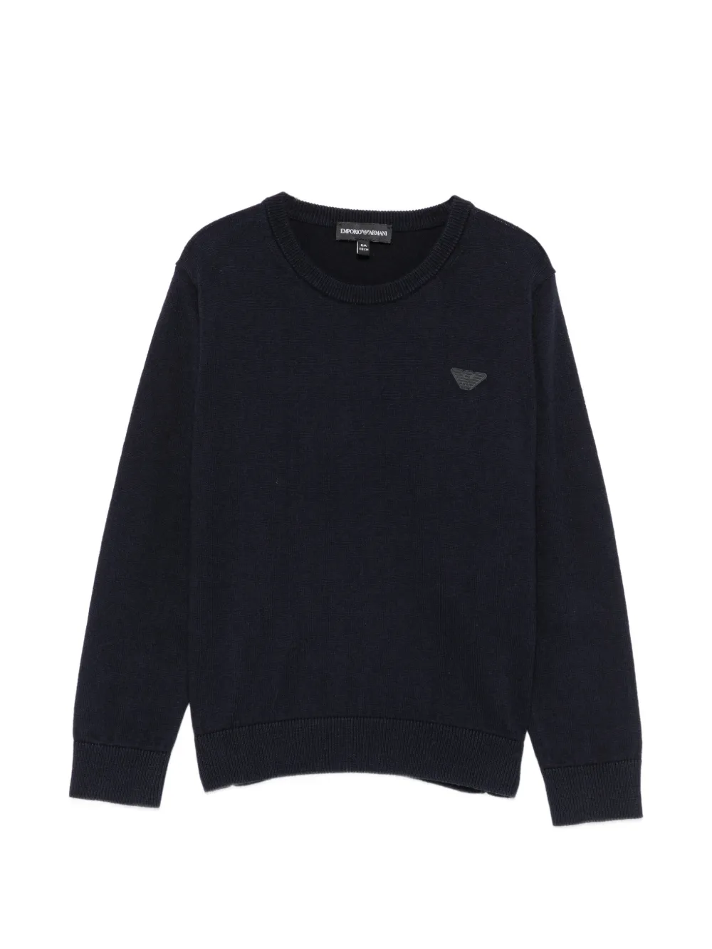 Emporio Armani Kids logo-patch sweater - Blu