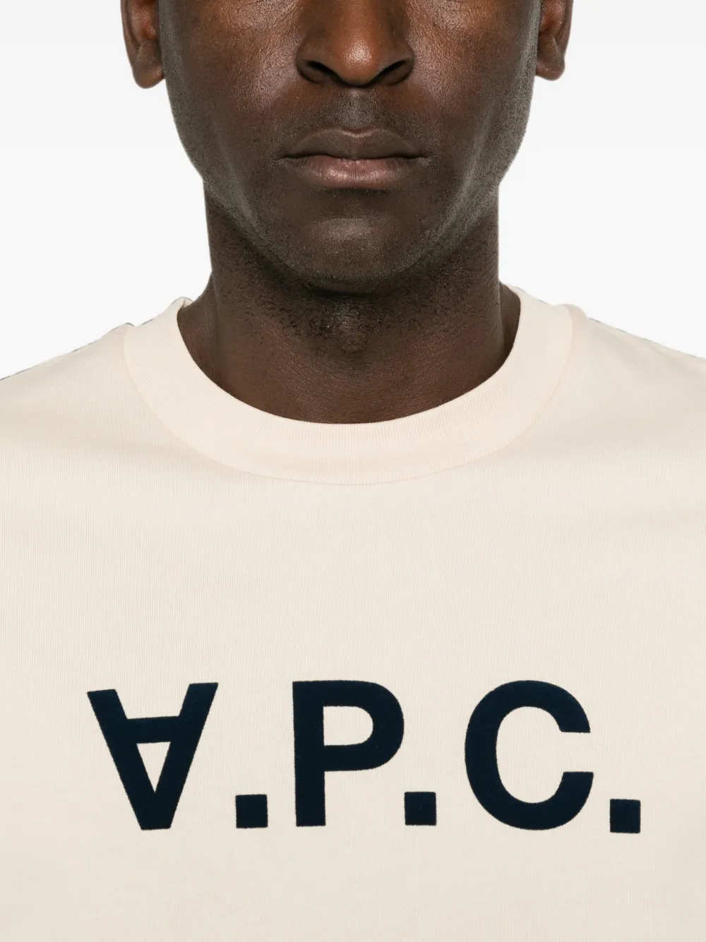 A.P.C. T-shirt met logoprint Beige