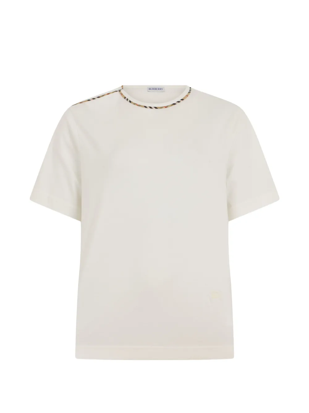 Burberry Check-trim T-shirt - Bianco