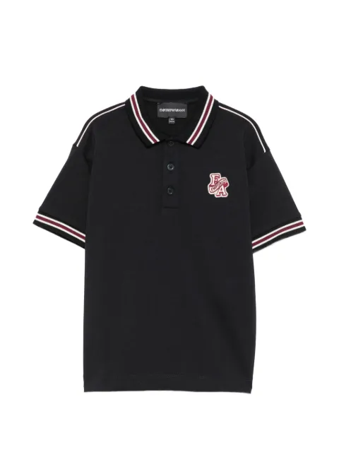 Emporio Armani Kids logo-patch tipped polo shirt