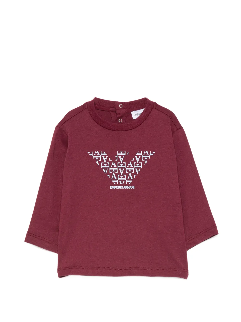 Emporio Armani Kids Drie T-shirts met logo-print Rood