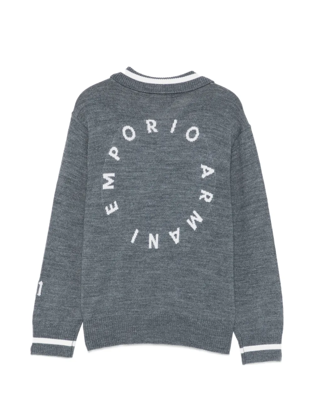 Emporio Armani Kids Trui met intarsia logo Grijs
