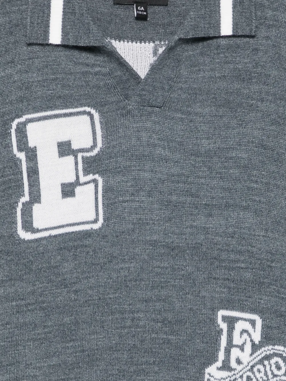 Emporio Armani Kids Trui met intarsia logo Grijs