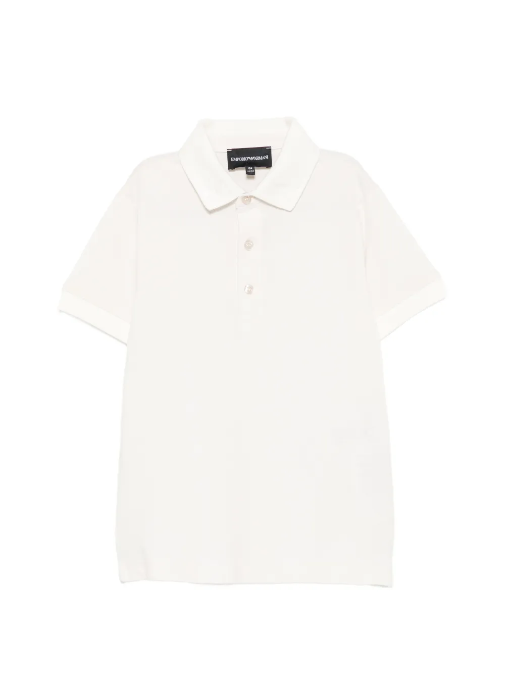 Emporio Armani Kids logo-embroidered short-sleeve polo shirt - Toni neutri