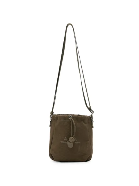 A.P.C. Bolsa carteiro com logo e cordão de ajuste