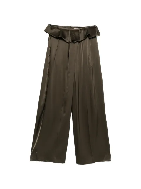 KHAITE pantalones paper bag con pinzas