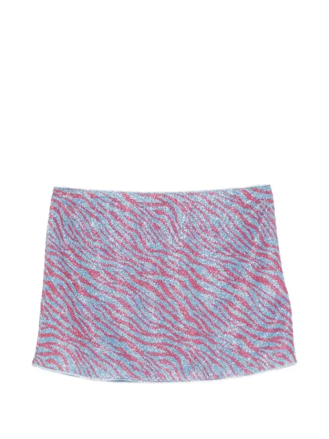 Oséree zebra-print midi skirt