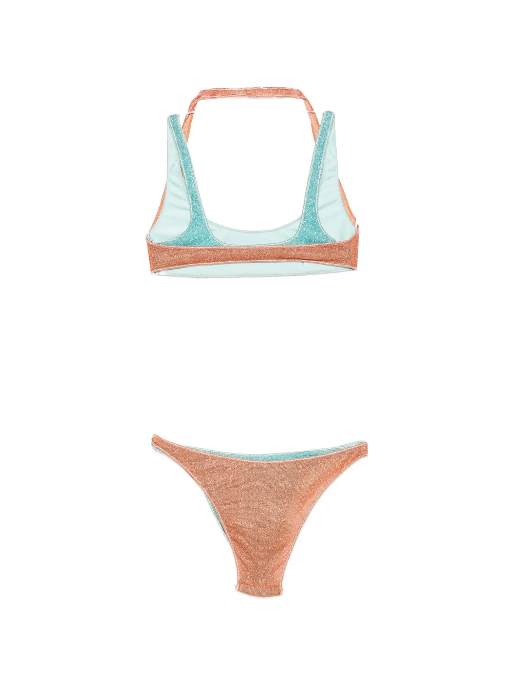 Oséree Gelaagde bikini met metallic effect Oranje