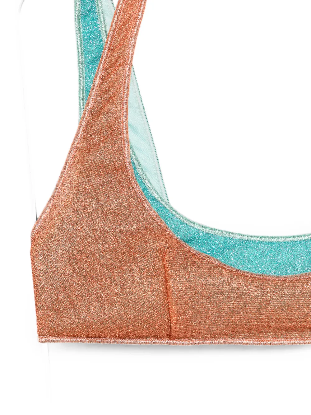 Oséree Gelaagde bikini met metallic effect Oranje