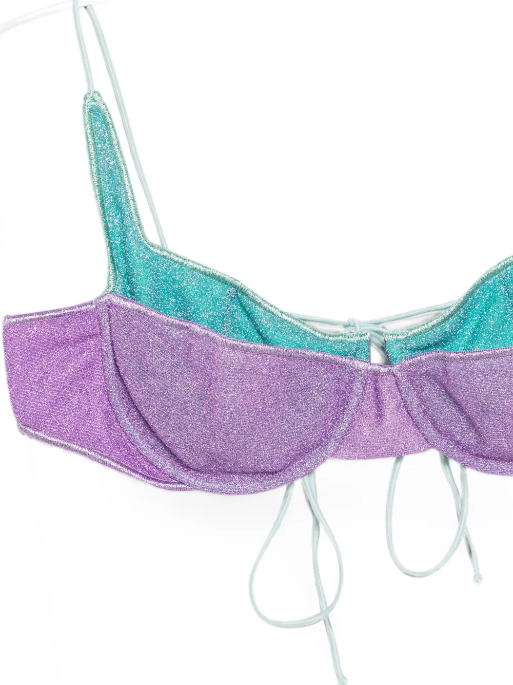 Oséree Bikini met glitters-effect en beugel Paars