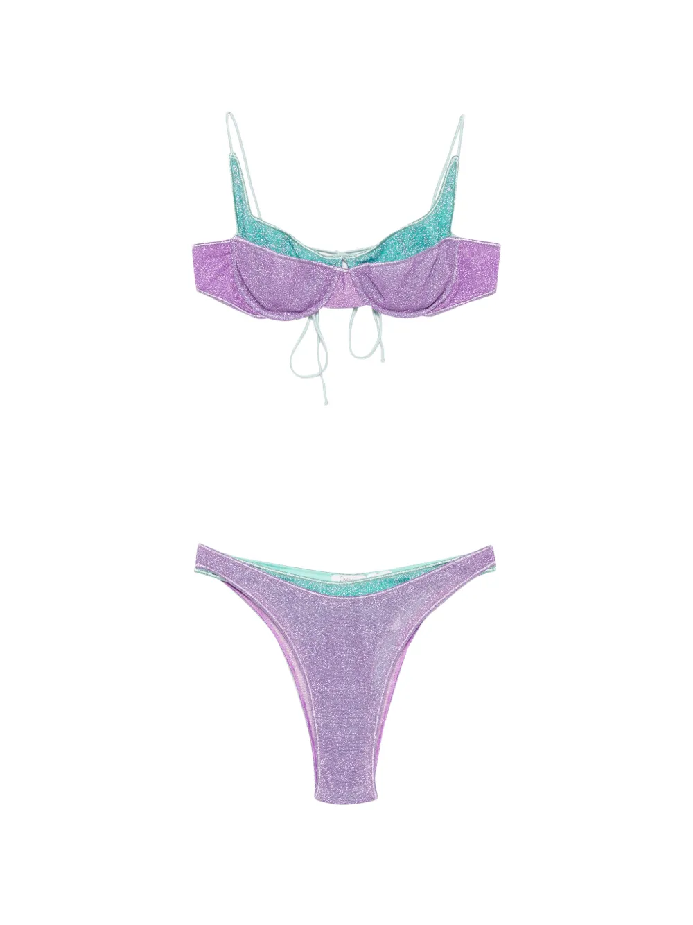 Oséree glitter-effect underwired bikini - Viola