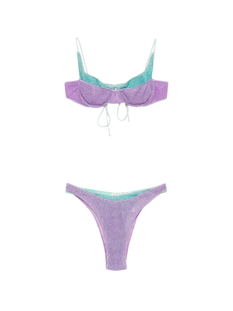 Oséree glitter-effect underwired bikini