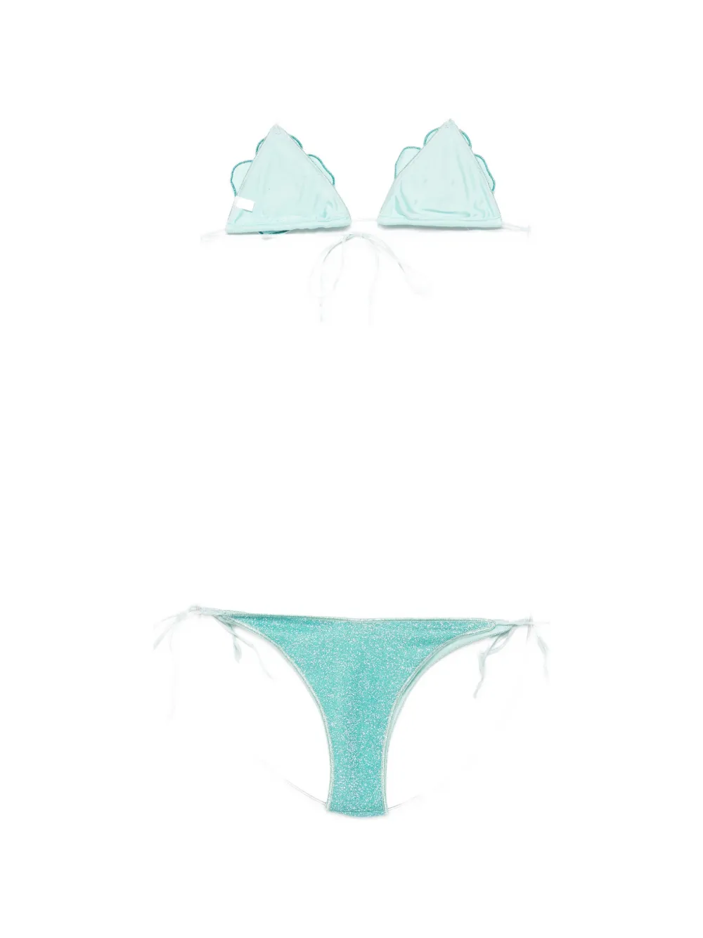 Oséree Bikini met bloemen-applicatie Blauw