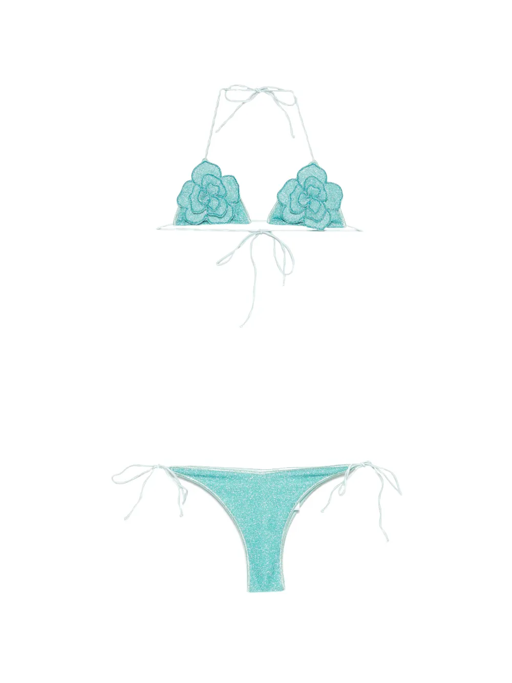 Oséree floral-applique bikini - Blu