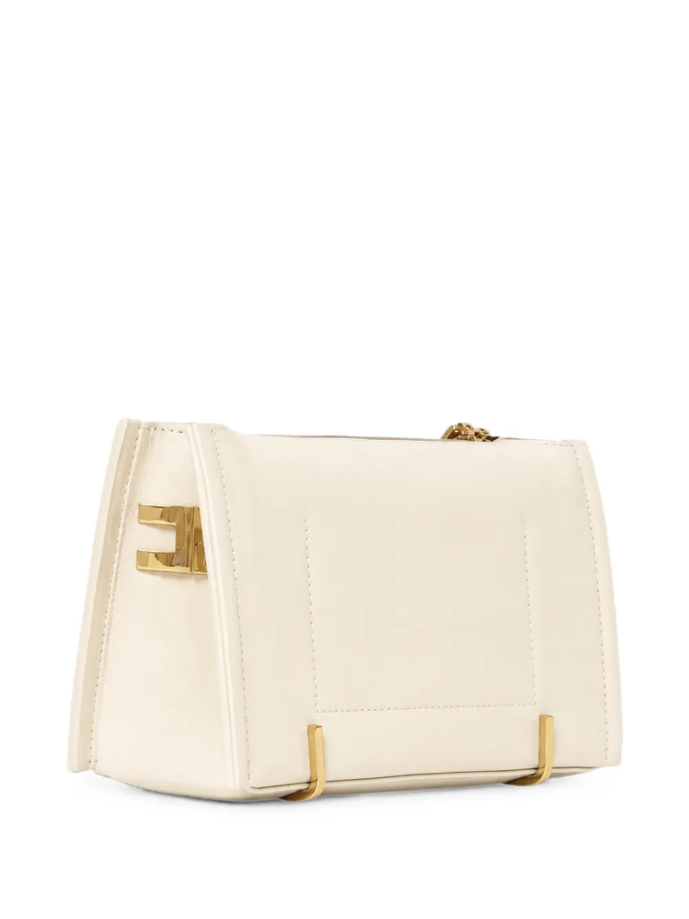 Elisabetta Franchi logo-plaque clutch bag - Toni neutri