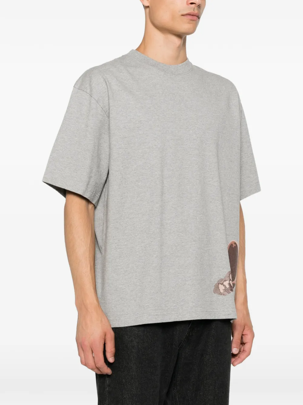 Axel Arigato Fallen katoenen T-shirt met grafische print Grijs