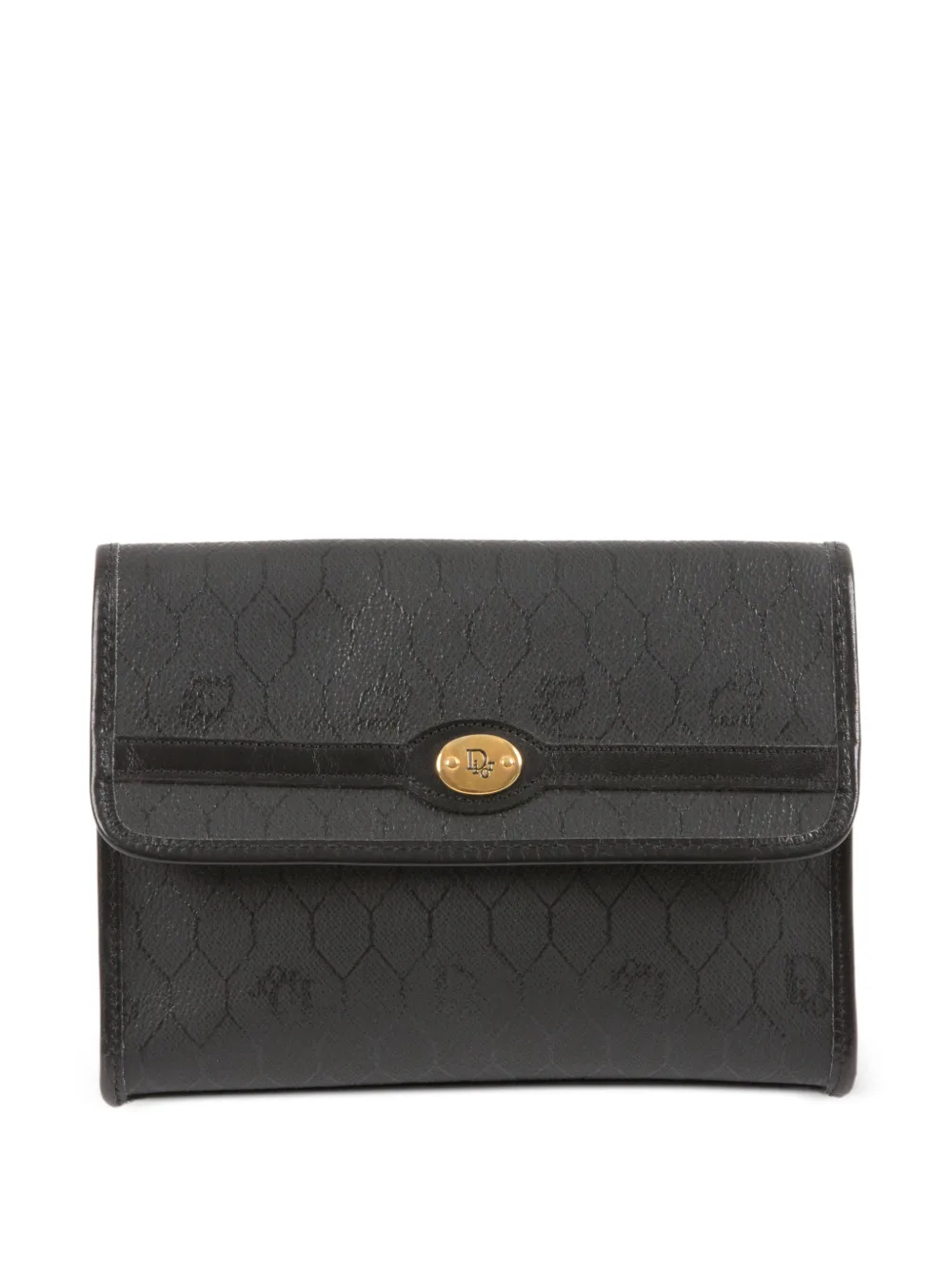 Christian Dior Pre-Owned 1980s logo-print clutch bag - Black