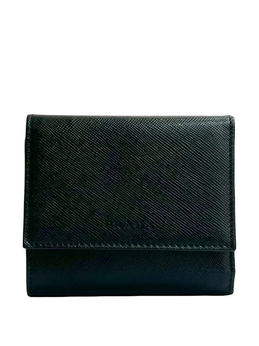 Prada Pre-Owned Portafoglio tri-fold piccolo in pelle Saffiano 2000-2013 - Nero