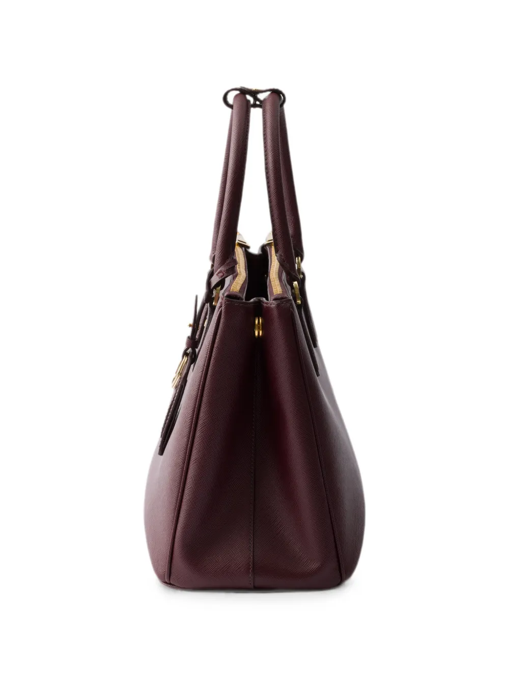 Prada Grote Galleria tas van saffiano leer Rood