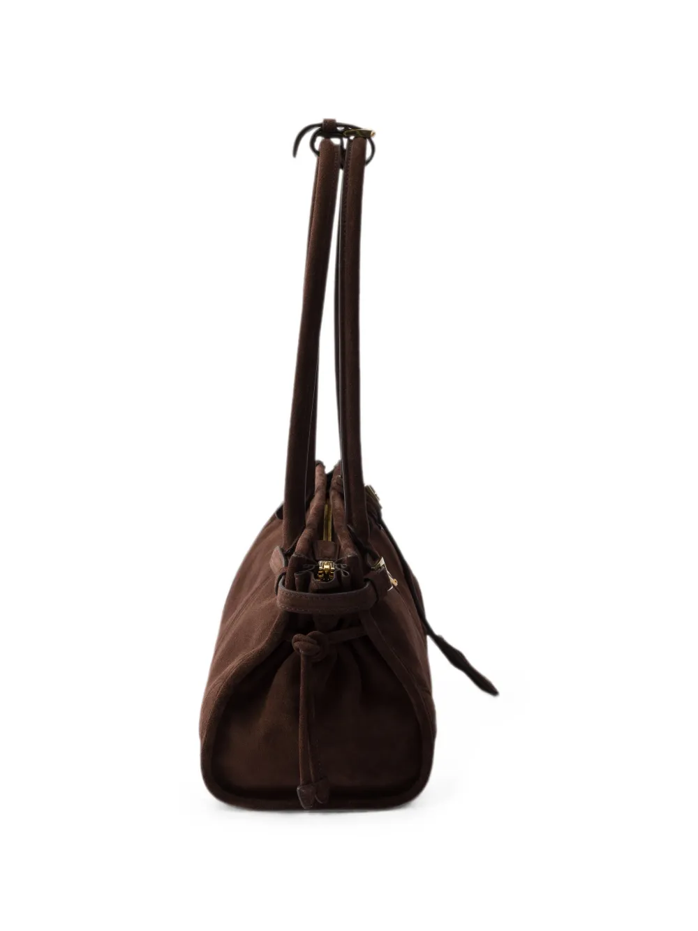 Prada Bonnie medium suède tas Bruin