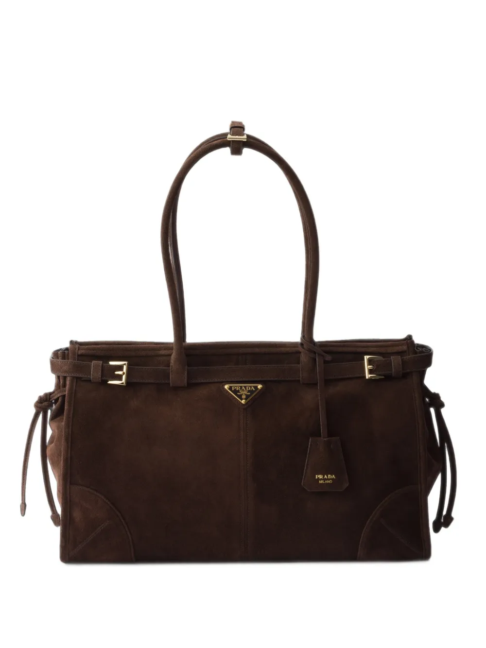 Prada Bonnie large suede handbag · OS