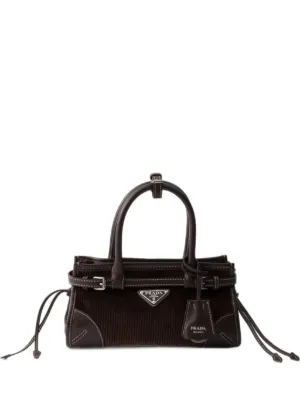 Prada Bonnie レザーバッグ ミニ | ブラック | FARFETCH JP