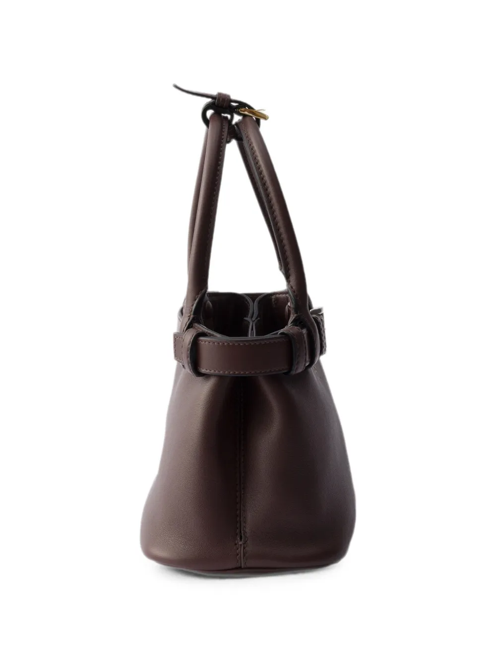 Prada Kleine leren tas met ceintuur en gesp Bruin