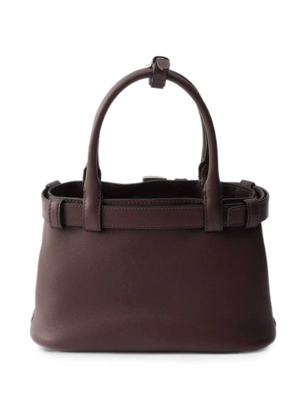 Prada Kleine leren tas met ceintuur en gesp Bruin