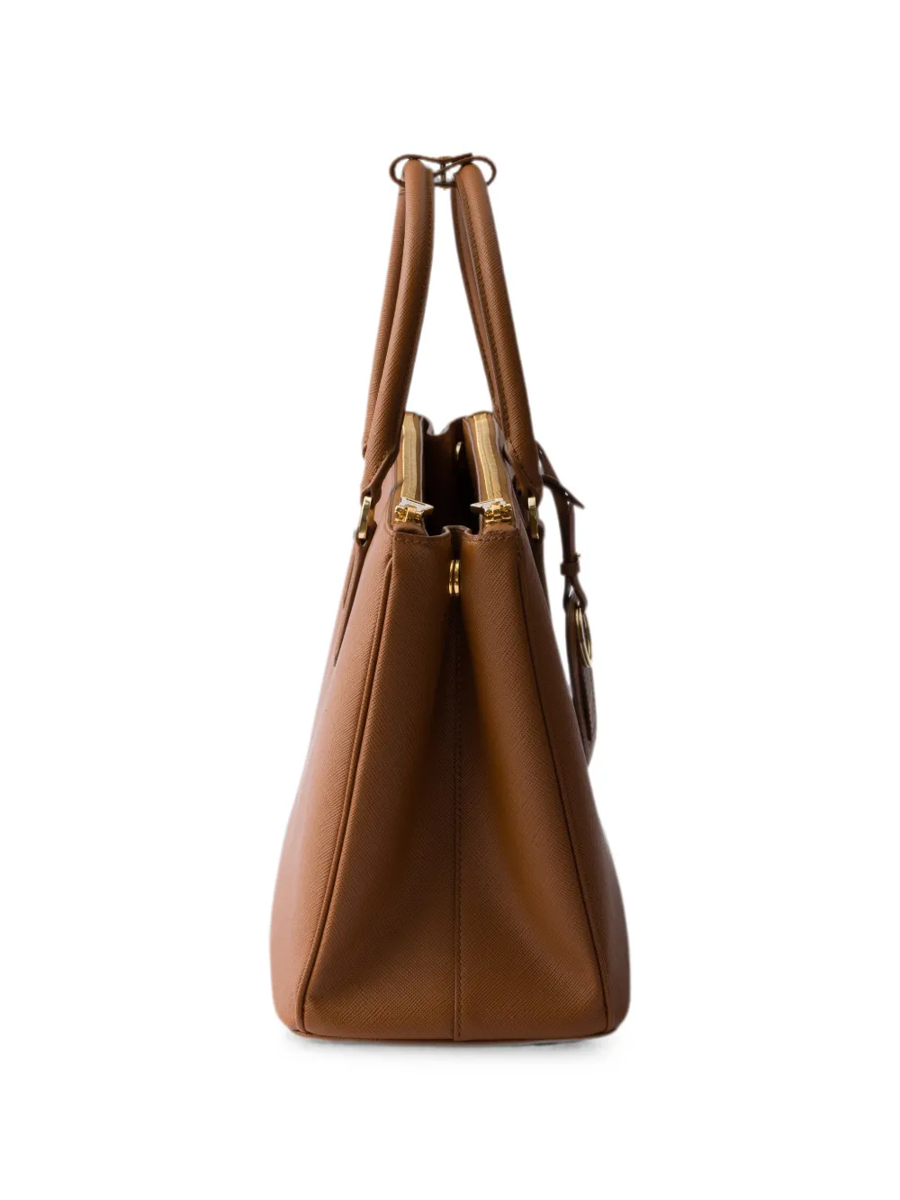 Prada Grote Galleria tas van saffiano leer Bruin
