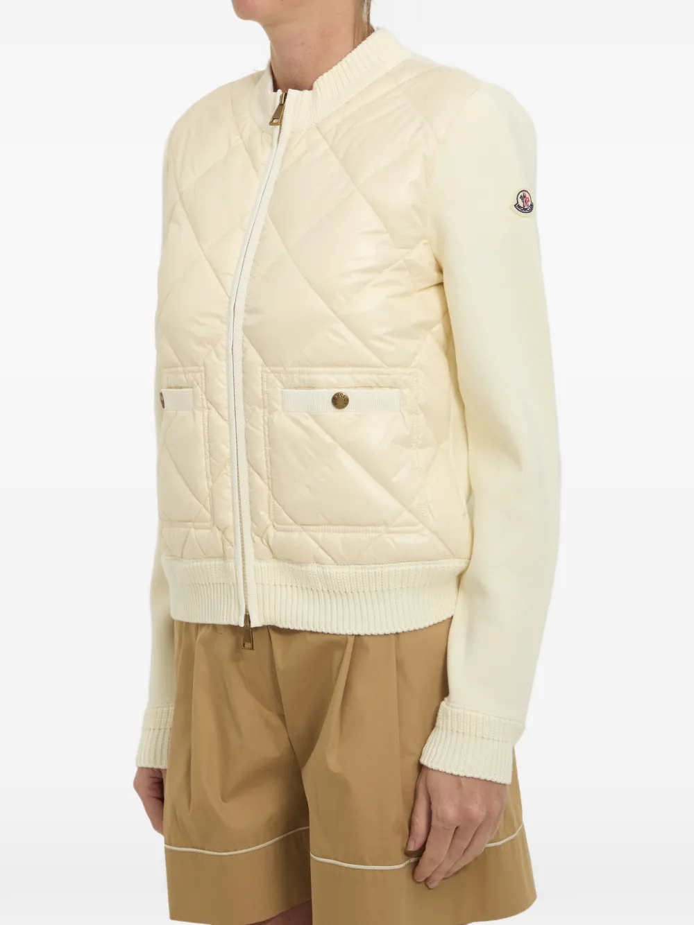 Moncler Jack met gewatteerd vlak Beige