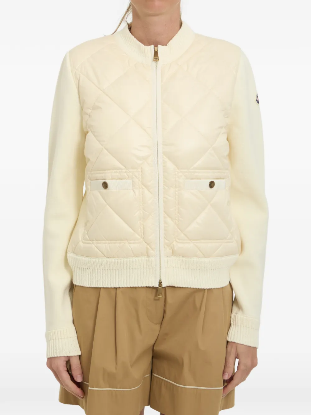 Moncler Jack met gewatteerd vlak Beige