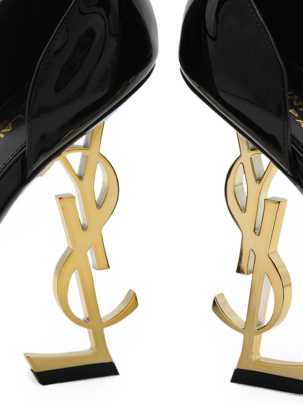 Saint Laurent Opyum lakleren sandalen Zwart