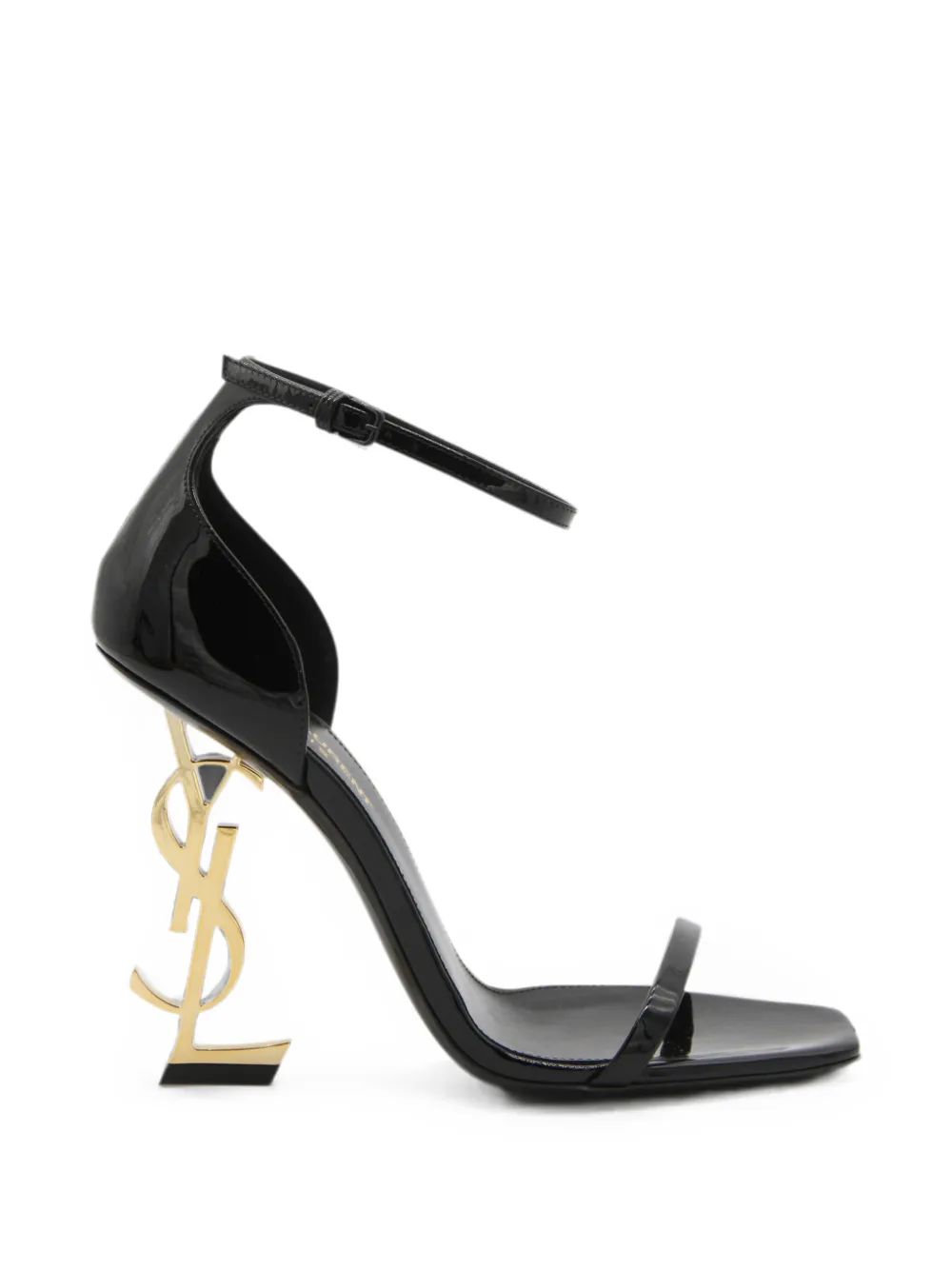Saint Laurent Opyum lakleren sandalen Zwart