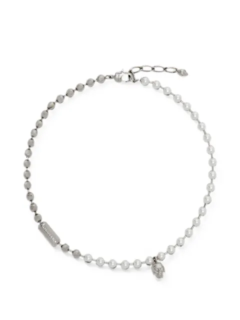 Alexander McQueen skull pearl-embellished necklace