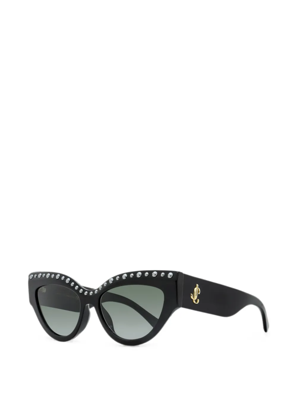 Jimmy Choo Eyewear Sonja zonnebril met cat-eye montuur en imitatieparel Zwart