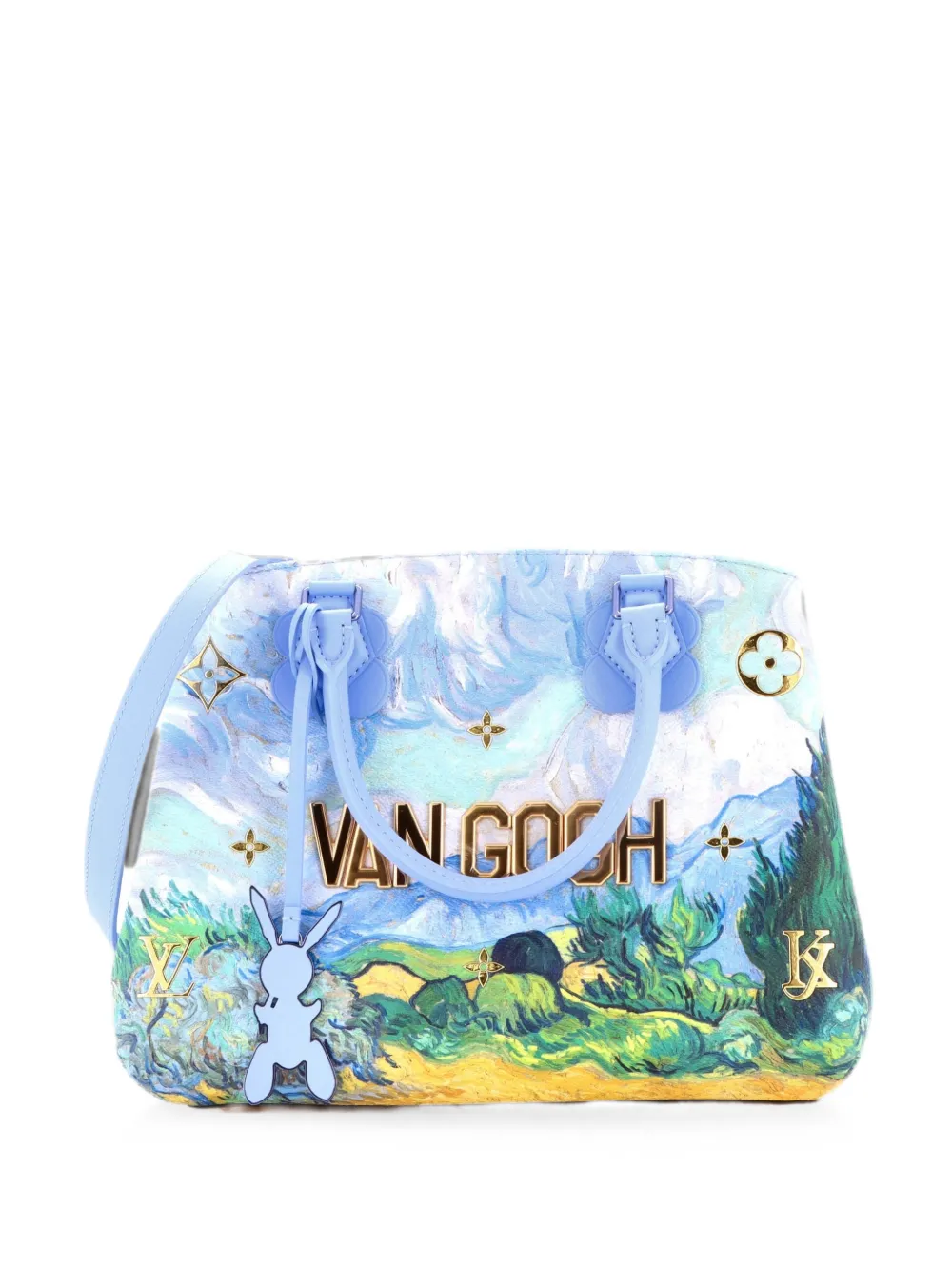 Louis Vuitton Pre-Owned Borsa a mano Montaigne Handbag Limited Edition Jeff Koons Van Gogh MM in tela con tracolla - Blu